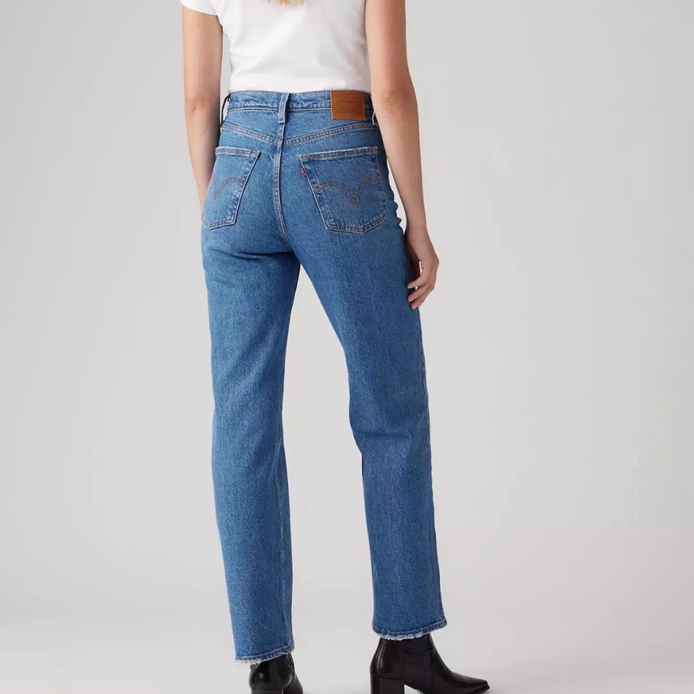 Signature by Levi Strauss Light Blue High Rise Straight Jeans - Picture 3 of 8